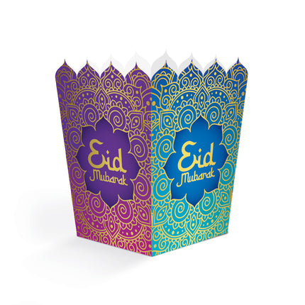 Eid Mubarak Snackbakker Lilla Blå 8 stk