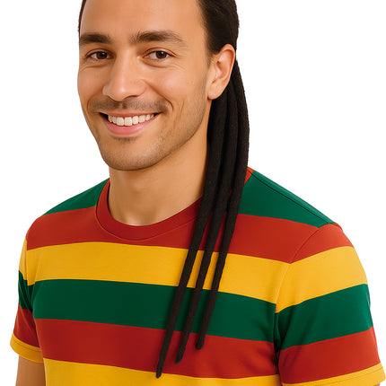 Rasta Hair Extension Sort 50cm 3stk