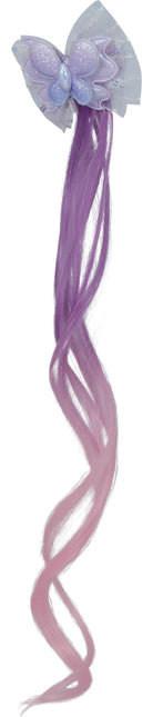 Lyserød-lilla sløjfe til hårforlængelse