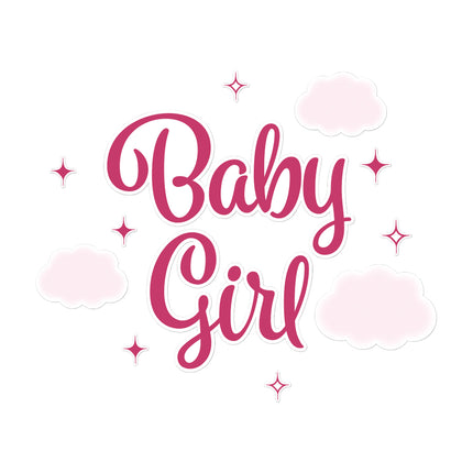 Lyserød vinduesklistermærke »Baby Girl« 1,5 m