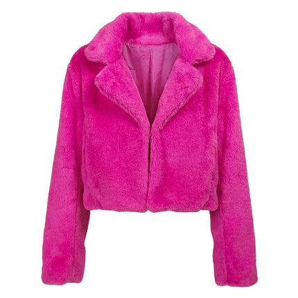 Fluffy rave-rosa jakke (M/L)