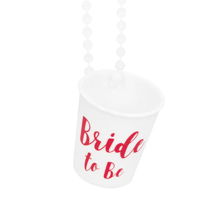 Halskæde med shotglas »Bride to be«