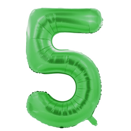 5 Jaar Cijfer Ballon Groen 1m van VDV Benefit koop je bij Partywinkel