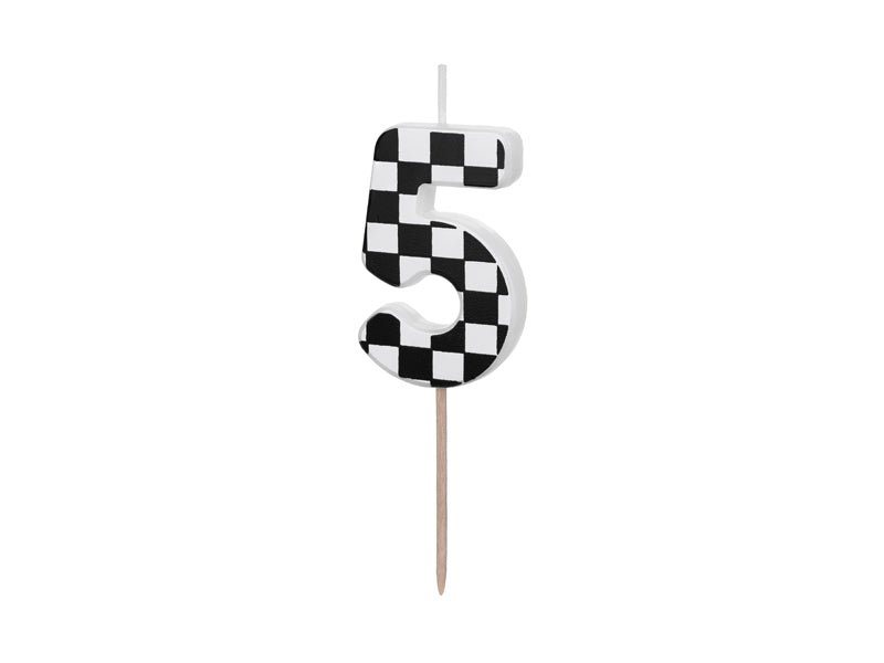 5 Jaar Kaars Race 5,5cm van Partydeco koop je bij Partywinkel