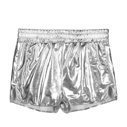 Hotpants, skinnende sølvfarvede
