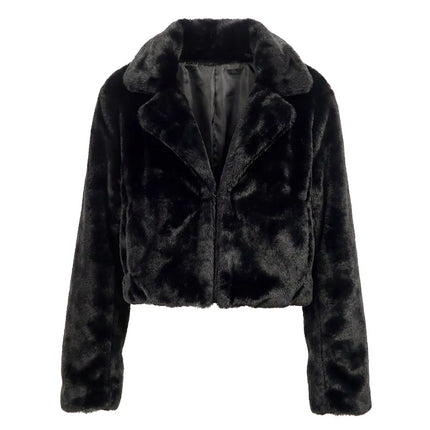 Fluffy rave-jakke, sort (M/L)