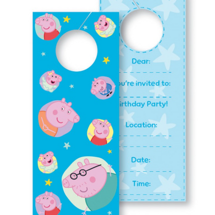 8 PEPPA PIG-INVITATIONER