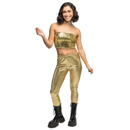 Top Sparkle guld (M/L stretch)