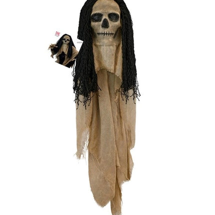 MASKE MED KRANIUM, KAPPE OG HÅR