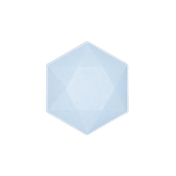 6 zeshoekige kommen, 15,8 x 13,7 cm, blauw van Riethmueller koop je bij Partywinkel