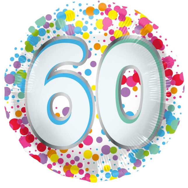60 Jaar Helium Ballon Leeg 45cm van Folat koop je bij Partywinkel