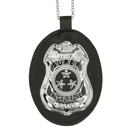 Halskæde med badge »Super police«