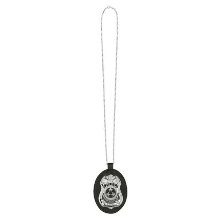 Halskæde med badge »Super police«
