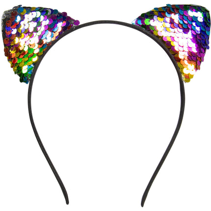 Tiara Cat Vendbare pailletter Flerfarvet