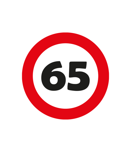 65 Jaar Tafelconfetti 2,5cm van Paper Dreams koop je bij Partywinkel