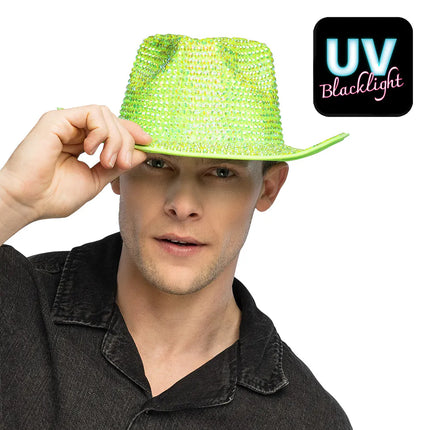 Cowboyhat Aurora, neongrøn, UV