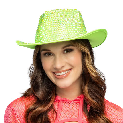 Cowboyhat Aurora, neongrøn, UV