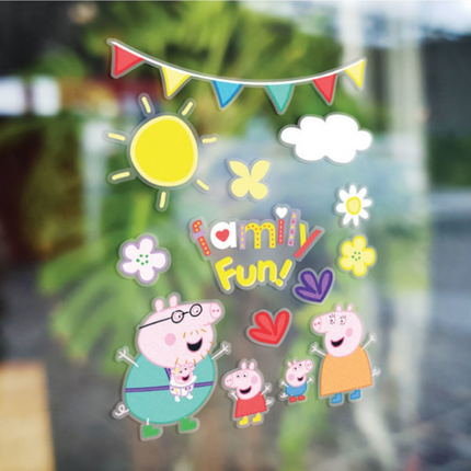 6 PEPPA PIG-VINDUESKLISTERMÆRKER