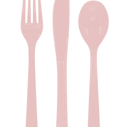 Rose-guld bestik, genanvendeligt, 18-delt