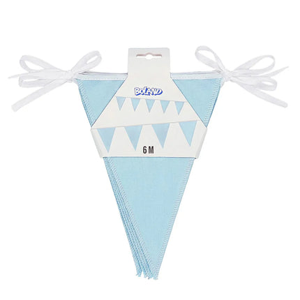 Flagkæde af polyester, lyseblå (26 x 18 cm) (6 m)