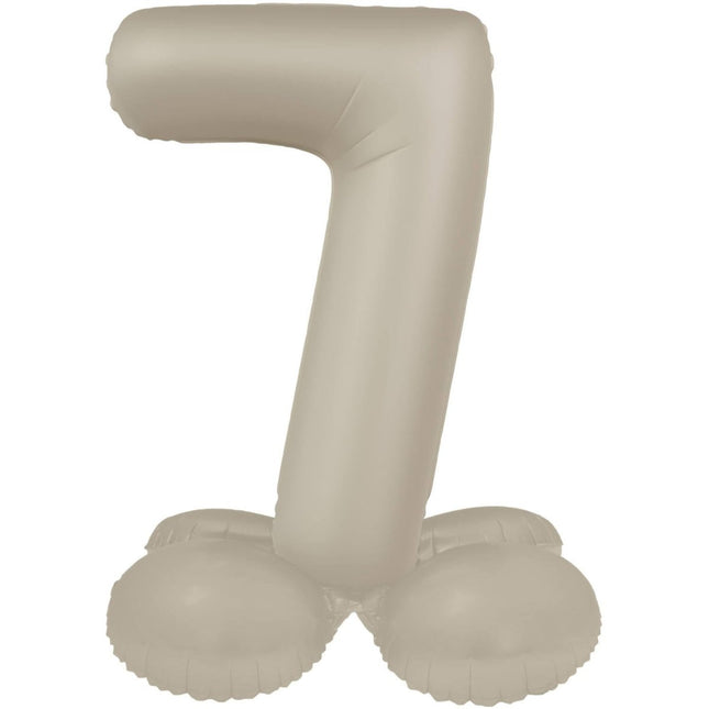 7 Jaar Cijfer Ballon Nude Mat 41cm van Folat koop je bij Partywinkel