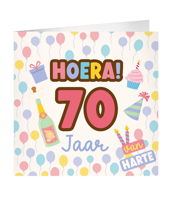 70 Jaar Wenskaart 23cm van Paper Dreams koop je bij Partywinkel