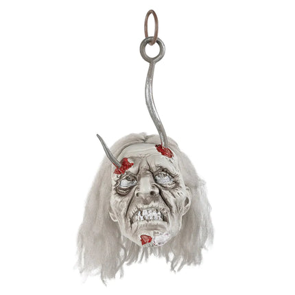 Halloween falsk zombiehoved 36 cm
