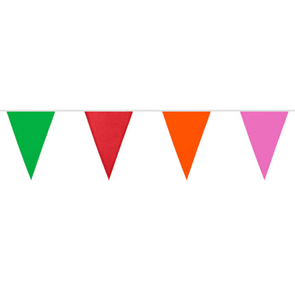 Flerfarvet flagkæde af polyester (26 x 18 cm) (6 m)