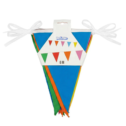 Flerfarvet flagkæde af polyester (26 x 18 cm) (6 m)