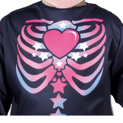 Halloween-kostume babyskelet lyserød