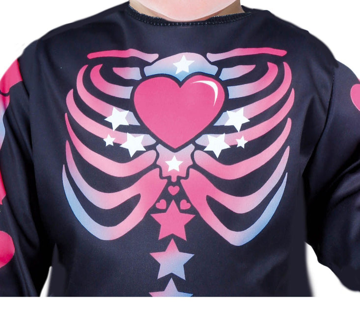 Halloween-kostume babyskelet lyserød