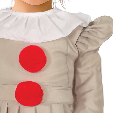 Halloween-kjole pige-klovn med krave