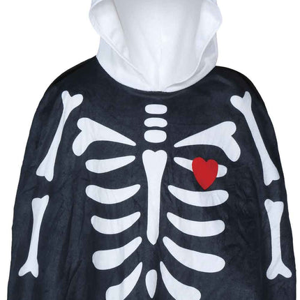 Halloween-poncho til baby – skelet