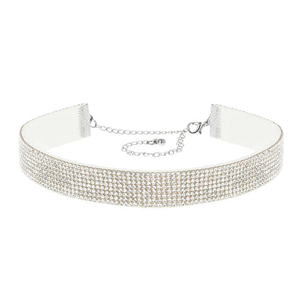 Choker Crystal sølv