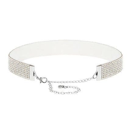 Choker Crystal sølv
