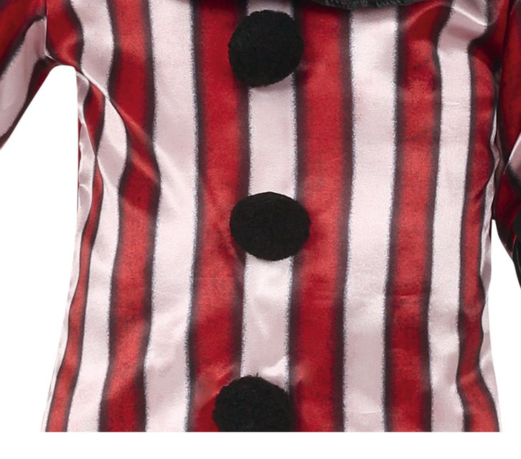 Halloween-kostume klovn barn rød/hvid