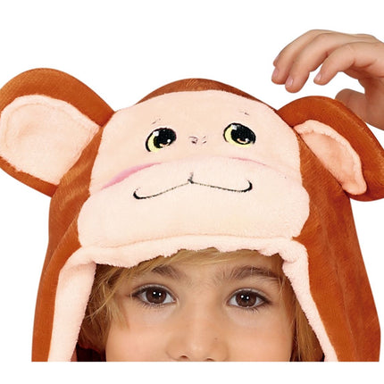 Monkey Onesie Barn Brun 5-6 år | 110-115cm