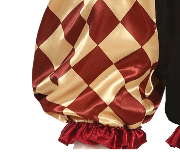 Gyserklovn halloweenkostume barn rød