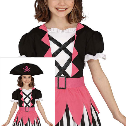 Piratpige-kostume pink
