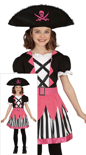Piratpige-kostume pink