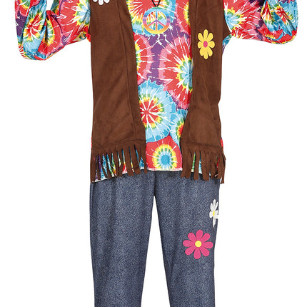 Hippie-kostume dreng blomster