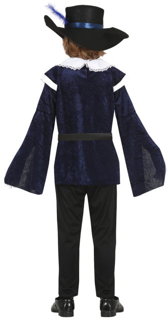 Musketer-kostume dreng blå
