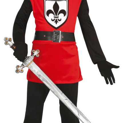 Ridderkostume dreng rød