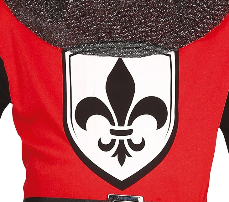 Ridderkostume dreng rød