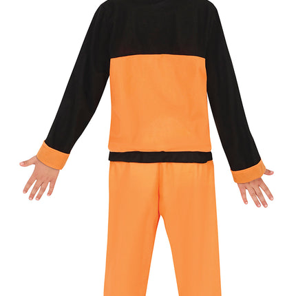 Ninja kostume dreng orange sort