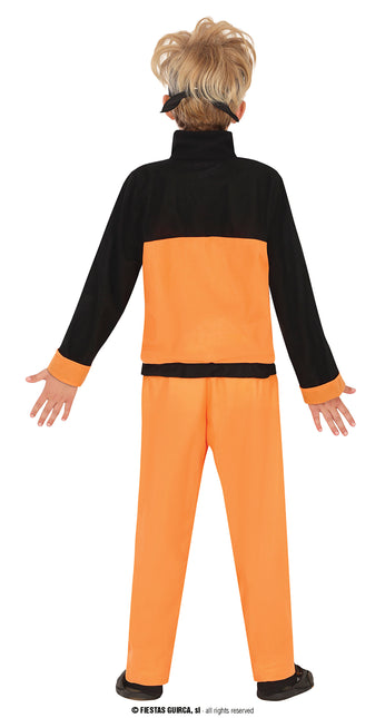 Ninja kostume dreng orange sort