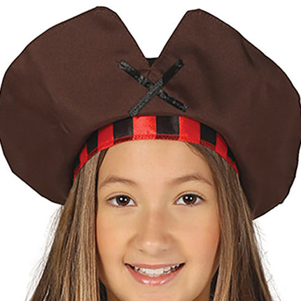 Piratdragt Brun pige