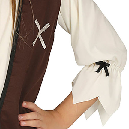 Piratdragt Brun pige