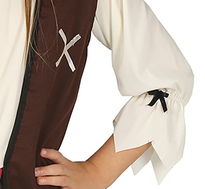 Piratdragt Brun pige