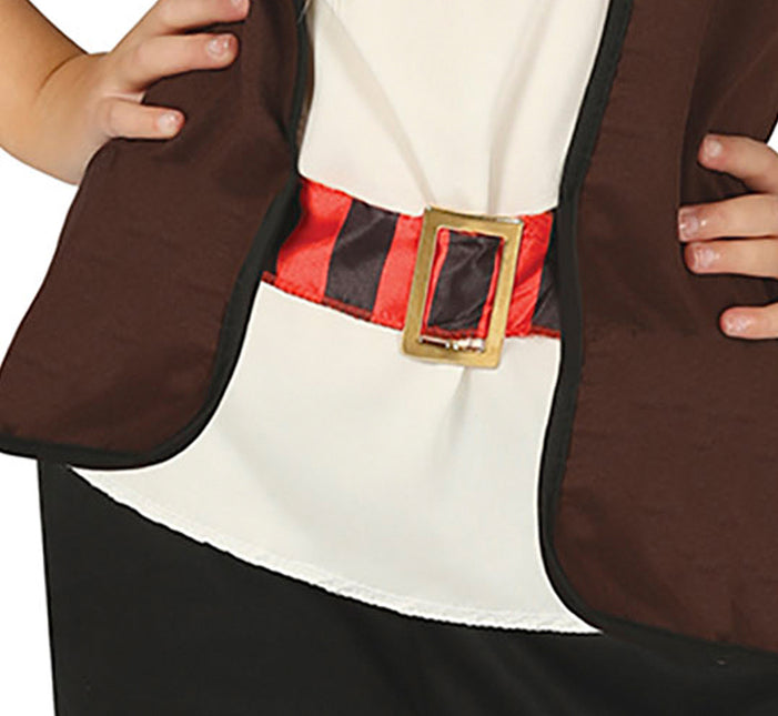 Piratdragt Brun pige